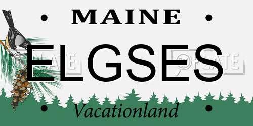 ELGSES Maine License Plate