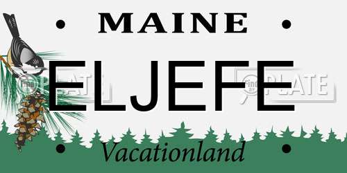 ELJEFE Maine License Plate