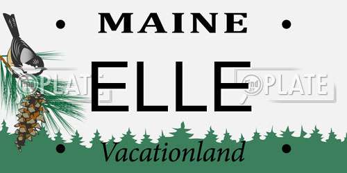 ELLE Maine License Plate