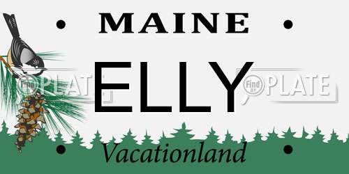 ELLY Maine License Plate