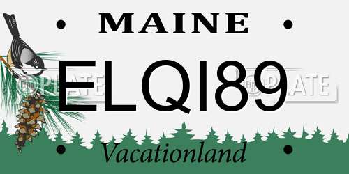 ELQI89 Maine License Plate