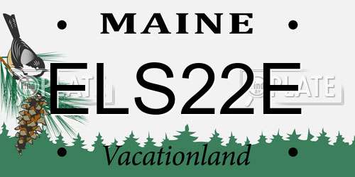 ELS22E Maine License Plate