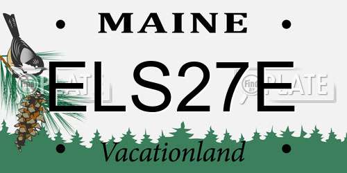 ELS27E Maine License Plate