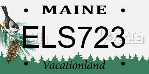 ELS723 Maine License Plate