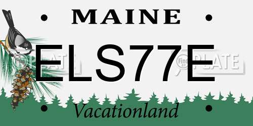 ELS77E Maine License Plate