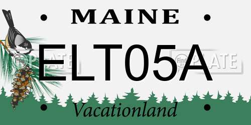 ELT05A Maine License Plate