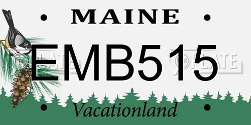 EMB515 Maine License Plate