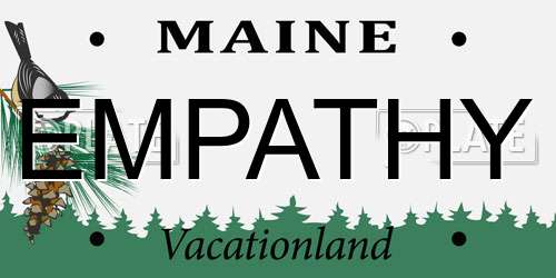 EMPATHY Maine License Plate