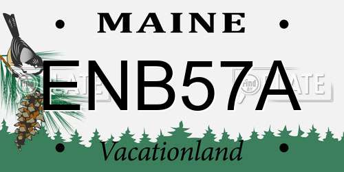 ENB57A Maine License Plate