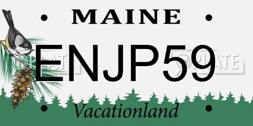 ENJP59 Maine License Plate