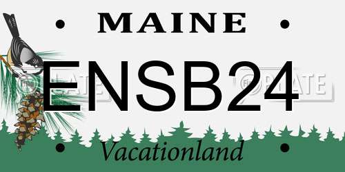 ENSB24 Maine License Plate