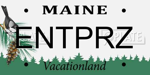 ENTPRZ Maine License Plate