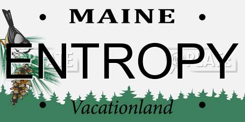 ENTROPY Maine License Plate