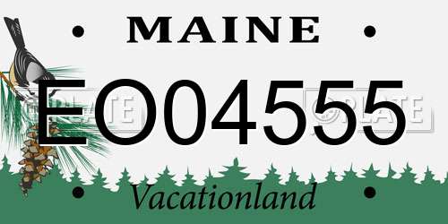 EO04555 Maine License Plate