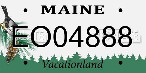 EO04888 Maine License Plate