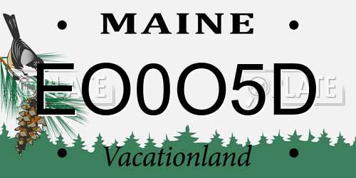 EO0O5D Maine License Plate