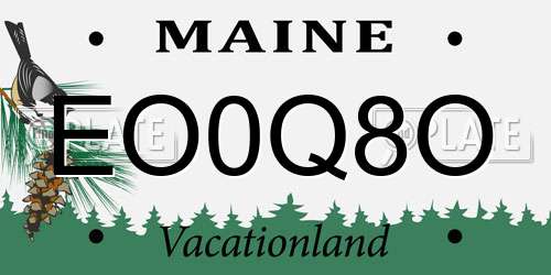 EO0Q8O Maine License Plate