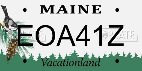 EOA41Z Maine License Plate