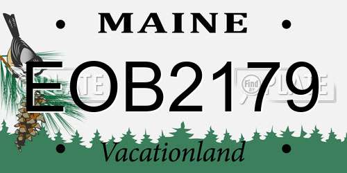 EOB2179 Maine License Plate