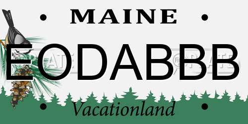 EODABBB Maine License Plate