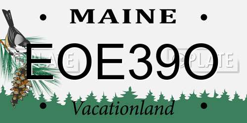 EOE39O Maine License Plate