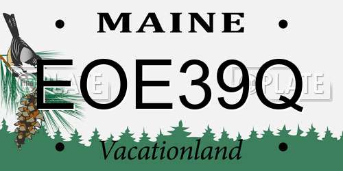 EOE39Q Maine License Plate