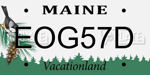 EOG57D Maine License Plate