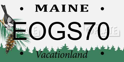 EOGS70 Maine License Plate