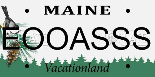 EOOASSS Maine License Plate