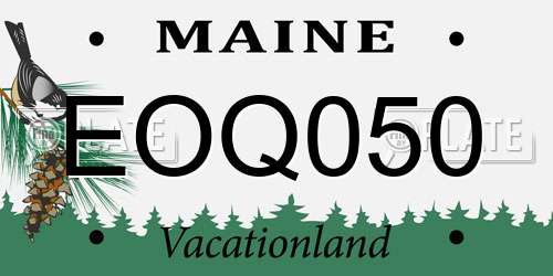 EOQ050 Maine License Plate