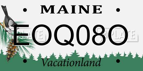EOQ08O Maine License Plate