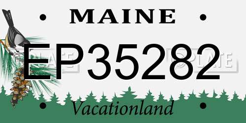 EP35282 Maine License Plate