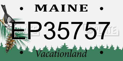 EP35757 Maine License Plate