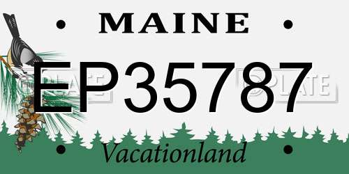 EP35787 Maine License Plate