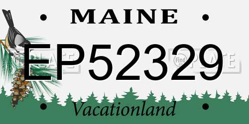 EP52329 Maine License Plate