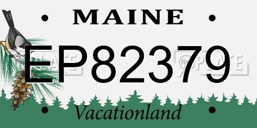 EP82379 Maine License Plate