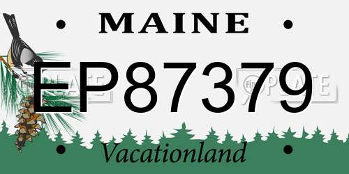 EP87379 Maine License Plate