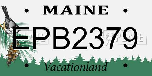 EPB2379 Maine License Plate