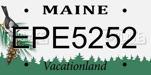 EPE5252 Maine License Plate