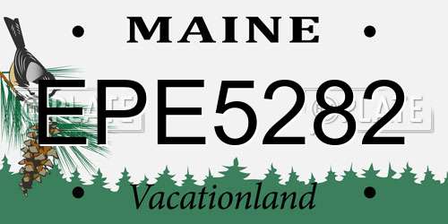 EPE5282 Maine License Plate