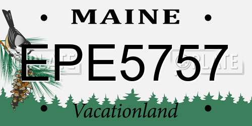 EPE5757 Maine License Plate