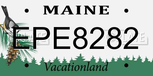 EPE8282 Maine License Plate