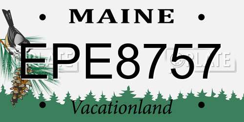 EPE8757 Maine License Plate