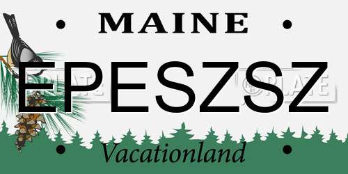 EPESZSZ Maine License Plate