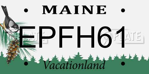EPFH61 Maine License Plate