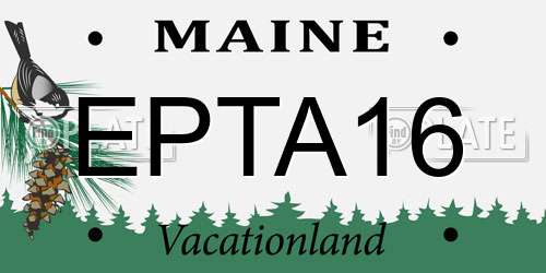 EPTA16 Maine License Plate