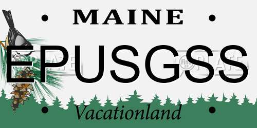 EPUSGSS Maine License Plate
