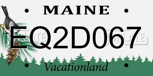 EQ2D067 Maine License Plate