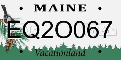 EQ2O067 Maine License Plate