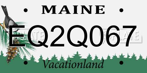 EQ2Q067 Maine License Plate